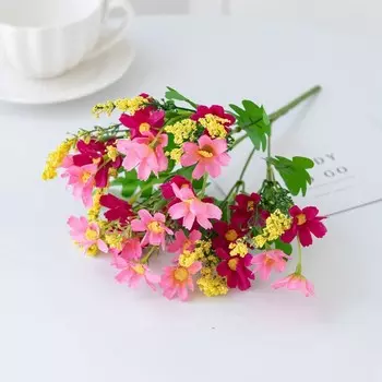 Искусственные цветы ZQCY, шелковые ромашки, 28 штук