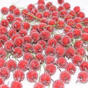 Искусственные фрукты CYZIWEI, стеклянные ягоды, 2 см, красные