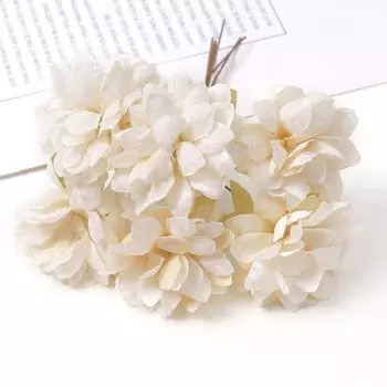 Искусственные мини-цветы из шелка MENGHAO, 6 шт.