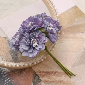 Искусственные мини розы Nanairo 6 шт.