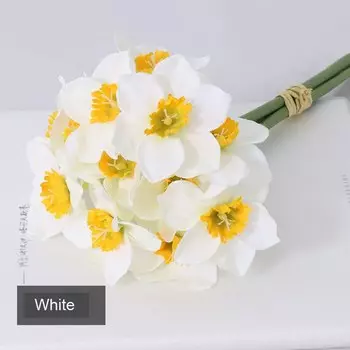 Искусственные нарциссы LINANUO, шелк, 3 ветки