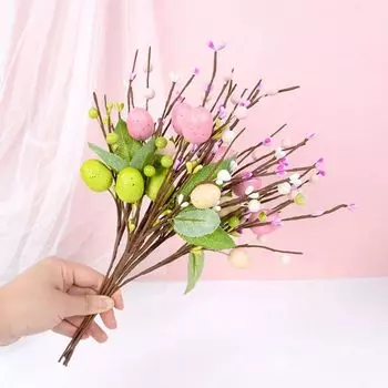 Искусственные пасхальные цветы из пенобумаги