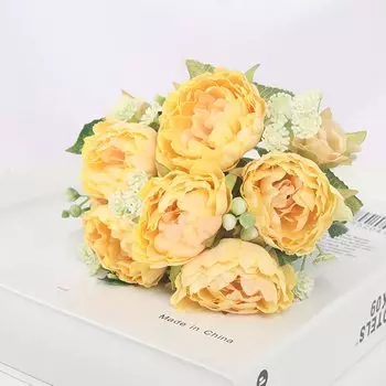 Искусственные пионы из шелка Kahaul, 5 штук