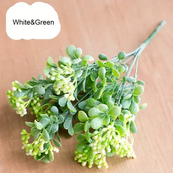 Искусственные ягоды Kahaul, зеленый, 7 веток