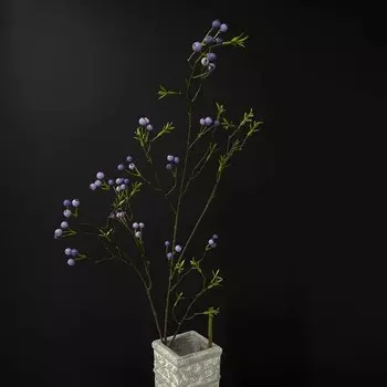 Искусственные ягоды SunMade, белый, фиолетовый, желтый, розовый