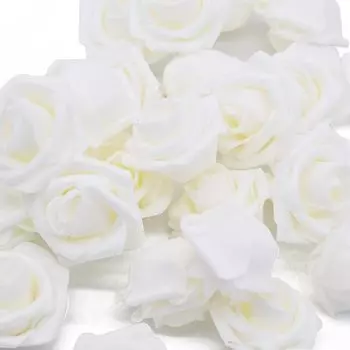 Искусственные розы 4 см, пена, 50 шт