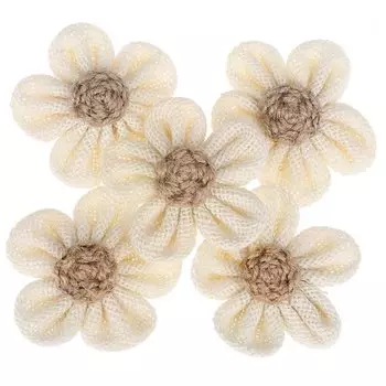 Бумажные розы из бурлапа OZXCHIXU, 5 шт.