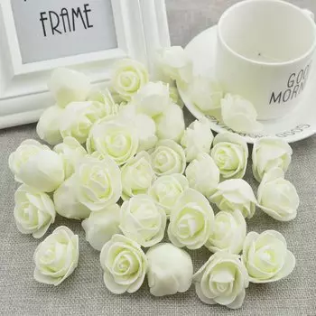 Искусственные розы из пенопласта, 100 шт