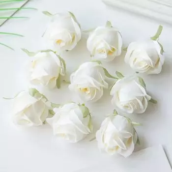 Искусственные розы из шелка, 5/10 шт.