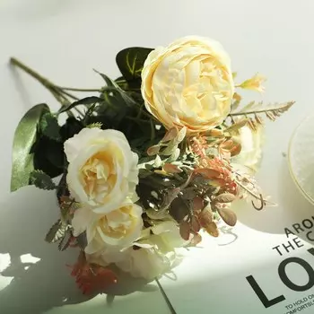 Искусственные розы из шелка dywjt розового цвета