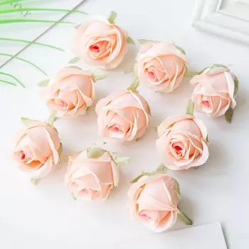 Искусственные розы из шелка smr, 10 штук