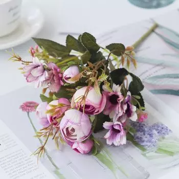 Искусственные розы из шелка smr