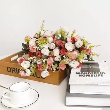 Искусственные розы из шелка smr