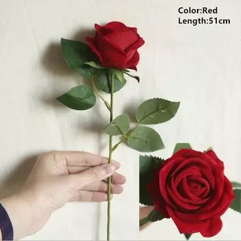 Искусственные розы NieNie фланелевые красные белые 11 шт