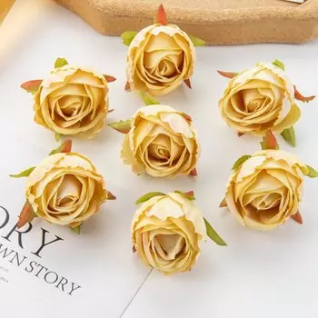 Искусственные розы smr, шелк, 10 шт.