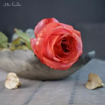 Искусственные розы SunMade Ins, зеленые, шелковые