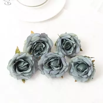 Искусственные розы Tenvity, белые, 5 шт.