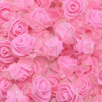 Искусственные розы WNYZQ, 50 шт., 4 см, белые, бежевые