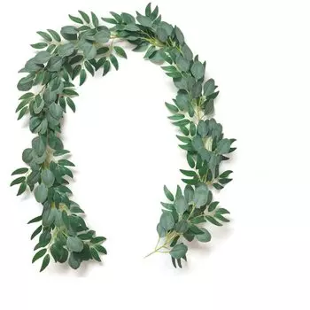 Искусственные шелковые эвкалиптовые лозы Green Aloes