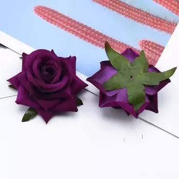 Искусственные шелковые цветы брошь TTCY 7 см