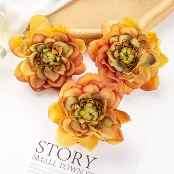 Искусственные шелковые далии, 10 шт.