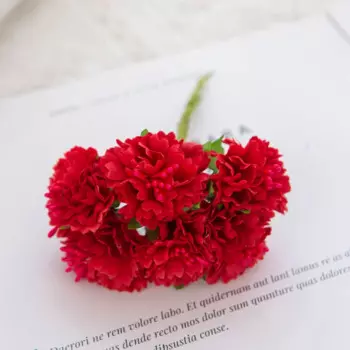 Искусственные шелковые гвоздики ZQCY, 18 шт.
