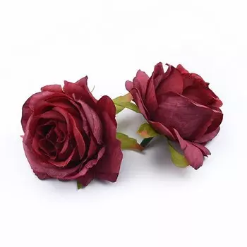 Искусственные цветы на стену для свадьбы, свадебные аксессуары, оформление дома, скрапбукинг, подарки «сделай сам», шелковые розы ручной работы, 5 шт.