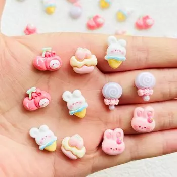 Мини-фигурки кроликов из смолы Mate Birds