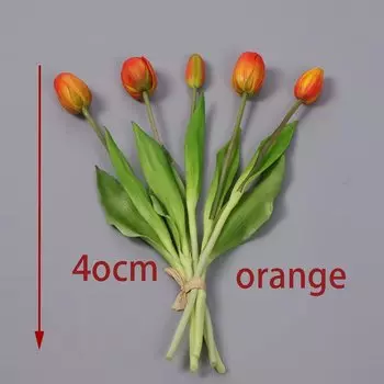 Искусственные тюльпаны из латекса LaurelChow, 40 см, набор из 5 штук
