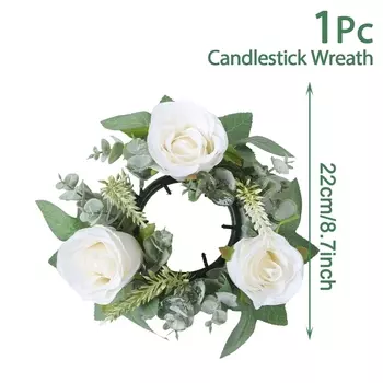 Искусственный цветочный венок для свечи