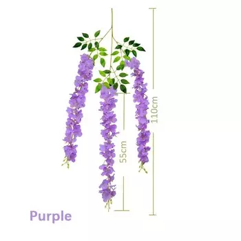 Искусственный цветок глицинии SRILAN фиолетовый