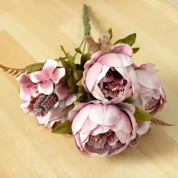 Искусственный цветок пиона шелковый Kahaul