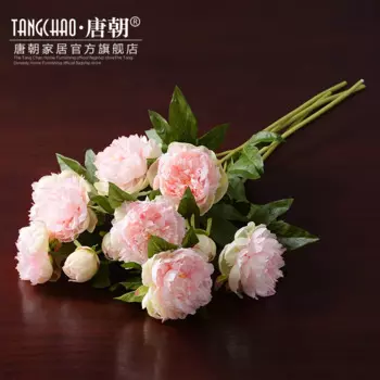 Искусственный цветок пиона в европейском стиле, украшение для гостиной, обеденного стола, искусственный шелк