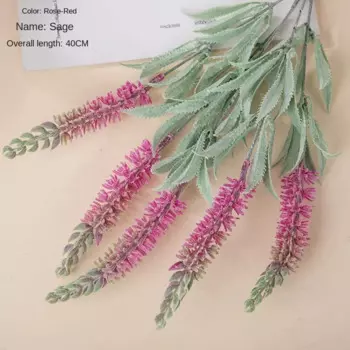 Искусственный цветок шалфея из шелка