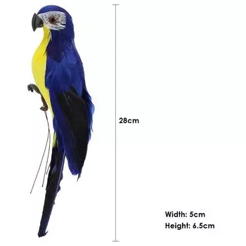 Искусственный пенопластовый попугай 28 см