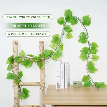 Искусственный плющ гирлянда FGHGF 20 шт. 2,4 м