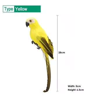 Искусственный попугай ручной работы 25 см