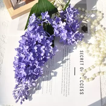 Искусственный силиконовый цветок сирени LaurelChow, 70 см