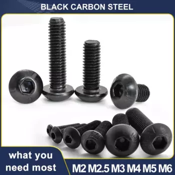 ISO7380 Карбоновые винты с круглой шестигранной головкой XIXIAN ASTA M2 M2.5 M3 M4 M5 M6 L=3mm-70mm