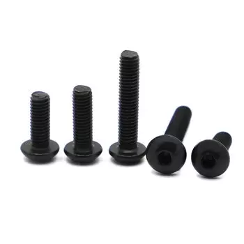 JIYUMAOYI Стальные черные винты ISO7380 M1.6 M2 M2.5 M3 M4 M5 M6 M8 M10 M12