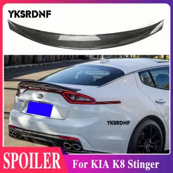 Используется для KIA K8 Stinger спойлер настоящий глянцевый задний спойлер из углеродного волокна R Style спортивные аксессуары комплект для тела Stinger задний спойлер 14-19
