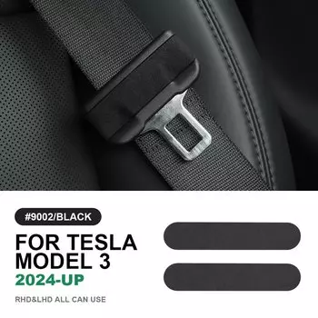 Итальянские верхние замшевые наклейки на ремень безопасности для Tesla Model 3 Highland 2024 Model Y Juniper 2025-Up Декор Аксессуары для салона автомобиля