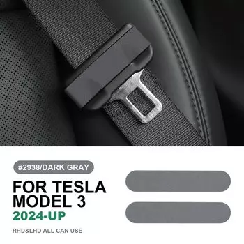 Итальянские верхние замшевые наклейки на ремень безопасности для Tesla Model 3 Highland 2024 Model Y Juniper 2025-Up Декор Аксессуары для салона автомобиля