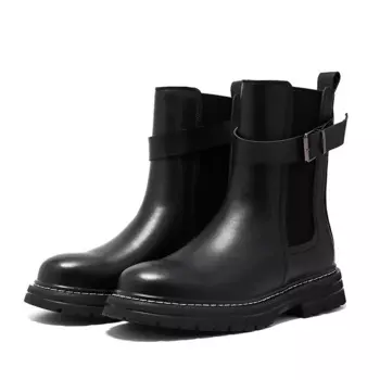 Итальянский бренд, дизайнерские мужские модные высокие дымоходные ботинки, черные трендовые туфли на платформе, оригинальные кожаные ботинки «Челси», длинные botas hombre