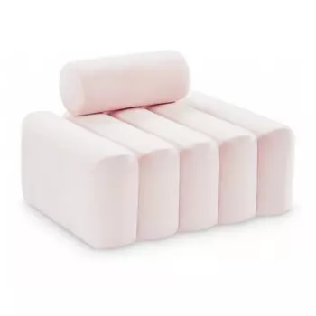 Итальянский минимализм Дизайн Ленивый диван Мебель на заказ Красочная бархатная ткань 3-местный секционный диван для гостиной