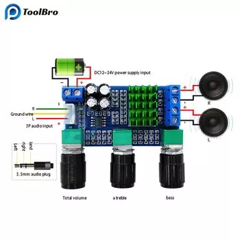 iToolBro XH-M567 Цифровой аудиоусилитель TPA3116D2