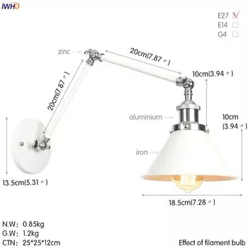 IWHD Винтажный настенный светильник