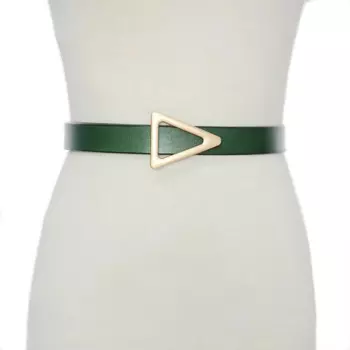 Из натуральной кожи; Женская обувь; С поясом модные треугольные пуговицы ремни 3,0 см Широкий Топ Слои Wistband для женщин Свадебная вечеринка платье Bg-1637