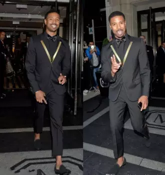 Изготовленные на заказ золотые украшенные лацканами крутые черные мужские костюмы смокинг для жениха Свадебные Костюмы Блейзер популярный дизайн (пиджак + брюки)