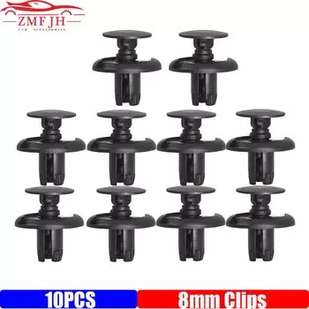 Изготовленный на заказ 10 шт., автомобильный крепеж для бампера, 8 мм, отверстие, заклепка, фиксатор, крышка двигателя, обшивка двери автомобиля, зажим для панели, крепежные детали для универсального автомобиля